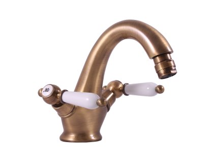 MORAVA RETRO - Bidetová baterie s výpustí, Stará mosaz (Bronz) MK543.0SM, RAV Slezák (Barva Stará mosaz (Bronz), Rozměr 3,8")