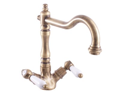 MORAVA RETRO - Dřezová baterie, Stará mosaz (Bronz) MK520.0/8SM, RAV Slezák