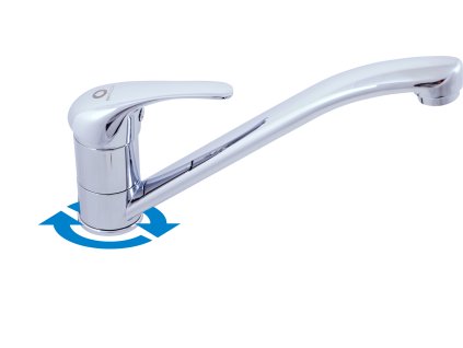 SÁZAVA - Dřezová baterie na jednu vodu, Chrom SA093.0, RAV Slezák (Barva Chrom, Rozměr 3,8")