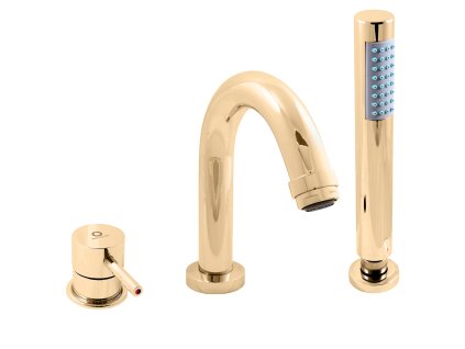 SEINA - Vanová baterie 3-otvorová, Zlatá - lesklá SE962.0YZ, RAV Slezák (Barva ZLATÁ - lesklá, Rozměr 3,8")