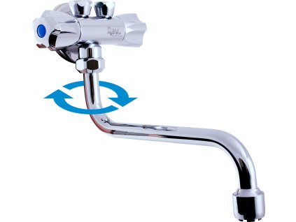 Umyvadlová/dřezová baterie pro nízkotlaké ohřívače, Chrom EM001/21, RAV Slezák (Barva Chrom)