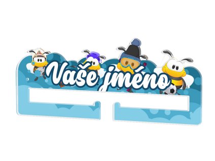 Akrylátový věšák na medaile BAUER BEE - s vlastním textem