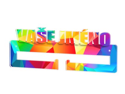 Akrylátový věšák na medaile 2 - s vlastním textem