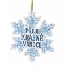 Akrylátová vánoční ozdoba Vločka  - s vlastním textem a logem