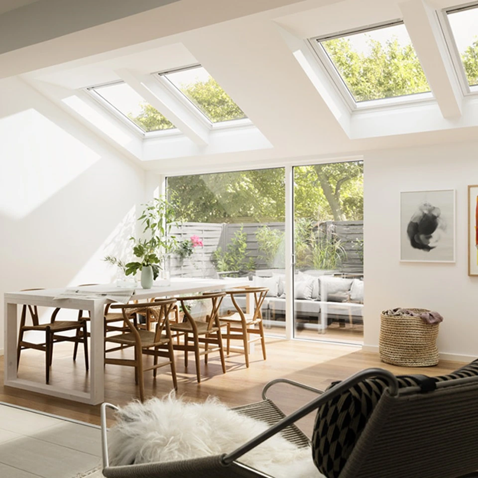 VELUX-GGL-Integra-solar-roof-window-white-painted-living-room