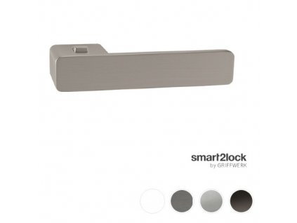 Griffwerk R8 One smart2lock kľučka na rozete uzamykateľná (Orientácia Pravá, Povrch biela matná, Typ WC - uzamykateľné)