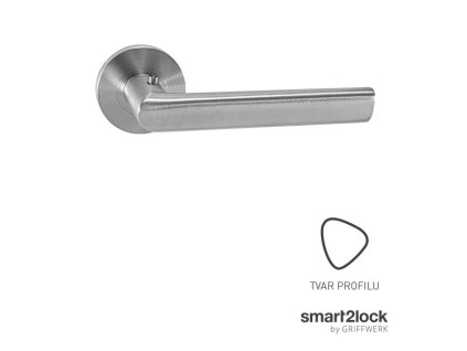 Griffwerk Tri 134 Professional smart2lock kľučka na rozete uzamykateľná IN (Orientácia Pravá, Povrch nerez matná (IN, E), Typ WC - uzamykateľné)
