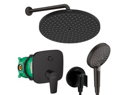 hansgrohe talis e raindance sprchovy set podomietkovy cierny matny 64920670 baumondo sk