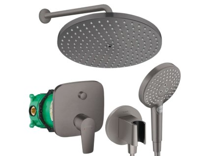 hansgrohe talis e raindance sprchovy set podomietkovy bruseny cierny chrom 64920340 baumondo sk