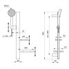 2068 2 ideal standard alu cierna sprchova kombinacia s 2 polickami bd586xg