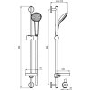 Ideal Standard IdealRain sprchová kombinácia 90cm M (Typ 3-polohová)