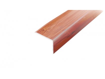 AP2 schodová lišta samolepící, hliník + dýha lakovaná bambus tm., 20x25 mm, 2,5 m