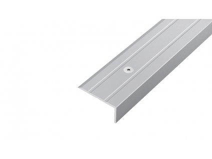 AP8 schodová lišta vrtaná, hliník elox stříbro, 10 mm, 25 mm, 0,9 m
