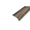 AP6 nájezdová lišta samolepící, hliník + fólie dub šedožíhaný, 14 mm, 0,9 m