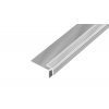 AP46/1 schodová lišta/lino, hliník elox stříbro protiskluz, 2,7 m, pro tl: 2,5 mm