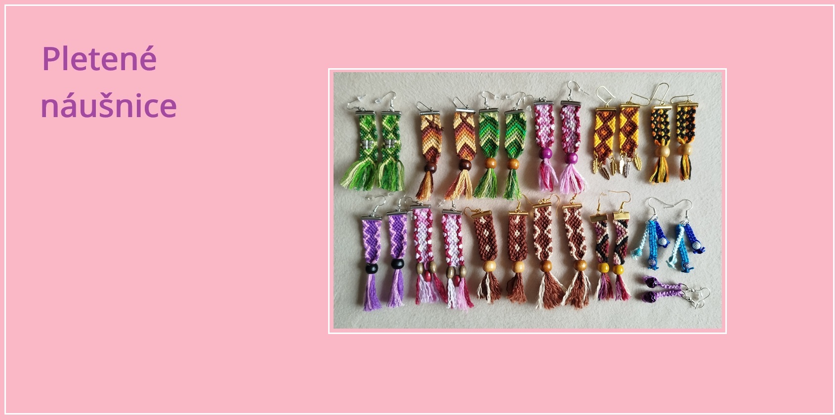 Pletené náušnice
