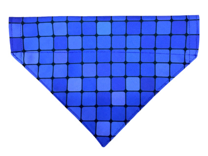 Modrý šátek pro psa Blue Squares