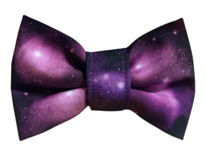 Fialový vesmírný motýlek pro psa Galaxy Purple