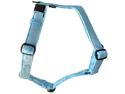 Postroj pro psa modrý mramor vzor Marble Blue