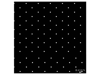 Černý postroj pro psa s bílým puntíkem vzor Simple Dot Black