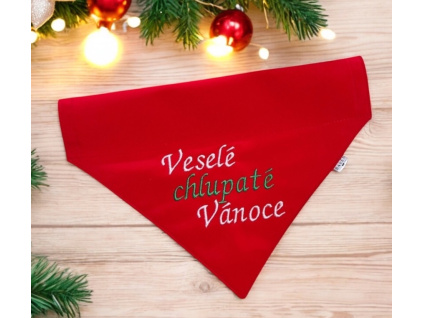 Šátek pro psa Veselé chlupaté Vánoce