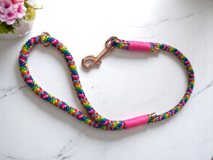 Krátké provazové vodítko Colorful - 60 cm