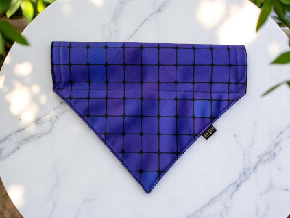 Šátek Blue Purple Squares, vel. M