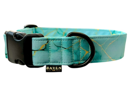 Tyrkysový obojek pro psa Marble Turquoise