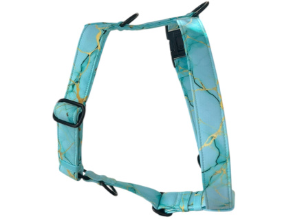 Tyrkysový postroj pro psa Marble Turquoise