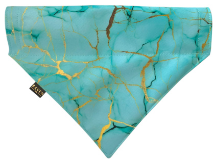 Tyrkysový šátek pro psa Marble Turquoise