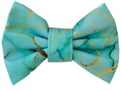 Tyrkysový motýlek pro psa Marble Turquoise