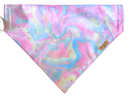 Duhový mramorový šátek pro psa Marble Rainbow