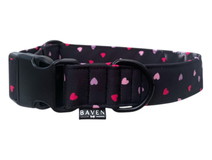 Softshellový obojek pro psa se srdíčky Valentine Hearts