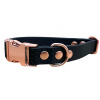 Černý voděodolný obojek pro psa z popruhu Hexa