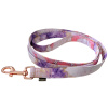 Růžovo-fialové softshellové vodítko se zlatými detaily pro psa Stardust
