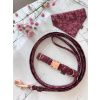 Vínový obojek pro psa s jemným vzorem Burgundy Blush