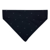 Černý šátek pro psa s jemným bílým puntíkem