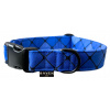 Modrý softshellový obojek pro psa Blue Squares