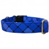 Modrý softshellový obojek pro psa Blue Squares