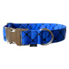 Modrý softshellový obojek pro psa Blue Squares