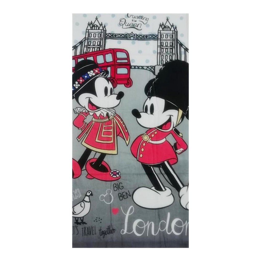 Plážová osuška Minnie a Mickey 70 x 140 cm