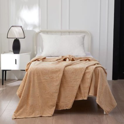 Deka 150 x 200 cm mikroplyš hnědá