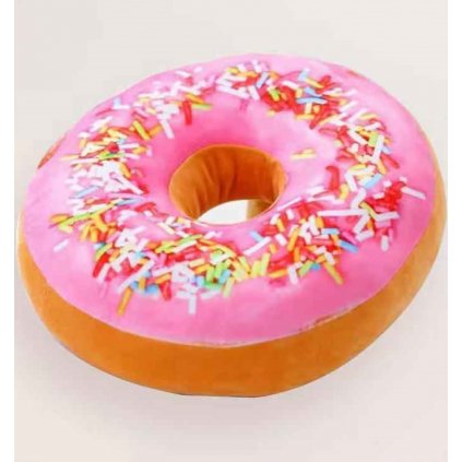 Polštářek donut růžová + posyp