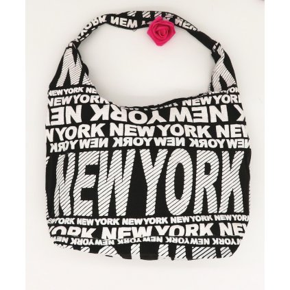 Dámská látková taška přes rameno New York bílá