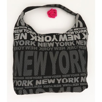 Dámská látková taška přes rameno New York šedá