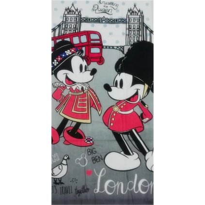 Plážová osuška Minnie a Mickey 70 x 140 cm