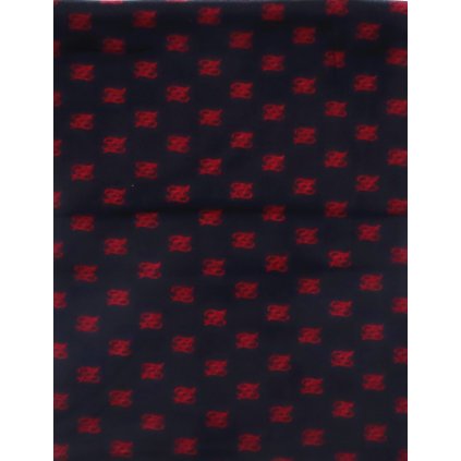 Pánská šála 185 x 35 cm vzorovaná černá a červená