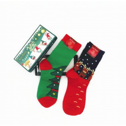 Dámské vánoční ponožky s krásnou dárkovou krabičkou