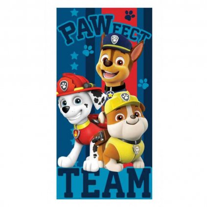 Dětská bavlněná osuška Tlapková patrola / Paw Patrol - TEAM 70 x 140 cm