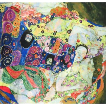 Šála bavlněná 180 x 70 cm Panna od Gustava Klimta